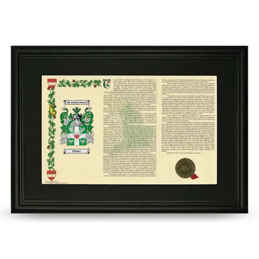 Finner Deluxe Armorial Landscape Framed- Black