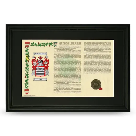 Fins Deluxe Armorial Landscape Framed- Black