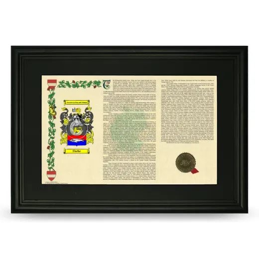 Fische Deluxe Armorial Landscape Framed- Black
