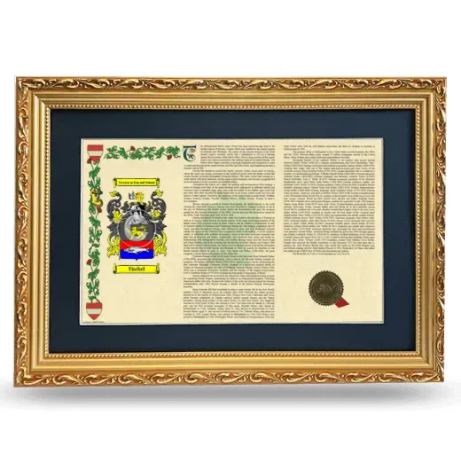 Fischel Deluxe Armorial Landscape Framed - Gold