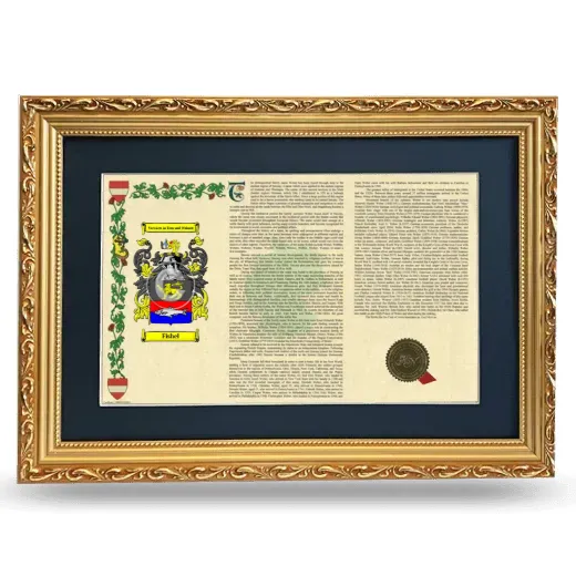 Fishel Deluxe Armorial Landscape Framed - Gold