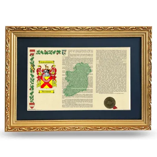 Fitz'eustace Deluxe Armorial Landscape Framed - Gold
