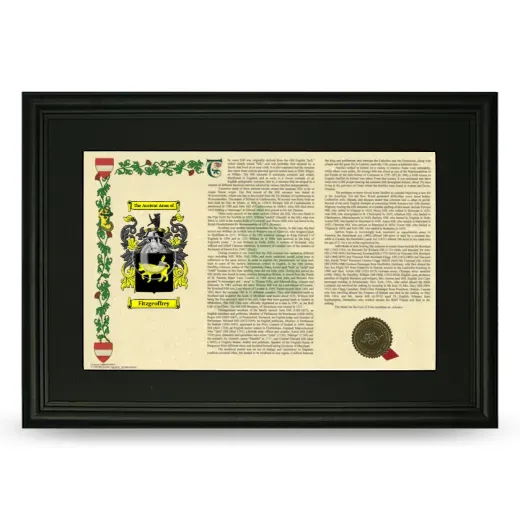 Fitzgeoffrey Deluxe Armorial Landscape Framed- Black
