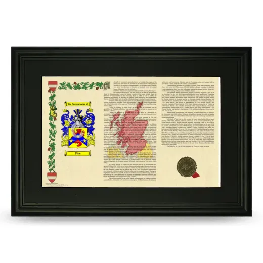 Five Deluxe Armorial Landscape Framed- Black