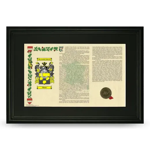 Flame Deluxe Armorial Landscape Framed- Black