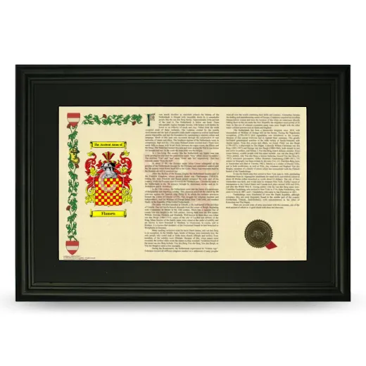 Flamen Deluxe Armorial Landscape Framed- Black