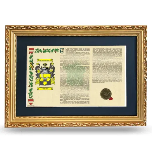 Flamend Deluxe Armorial Landscape Framed - Gold
