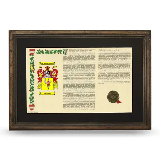 Fleischer Deluxe Armorial Landscape Framed - Brown