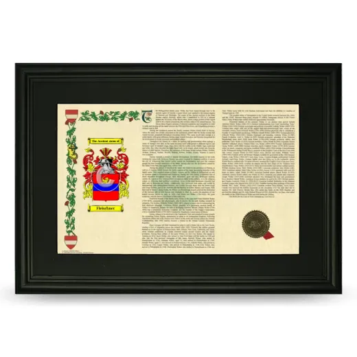 Fleischner Deluxe Armorial Landscape Framed- Black