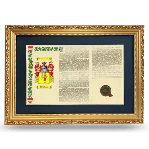 Fleischner Deluxe Armorial Landscape Framed - Gold