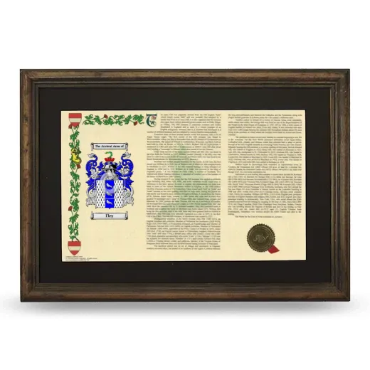 Fley Deluxe Armorial Landscape Framed - Brown