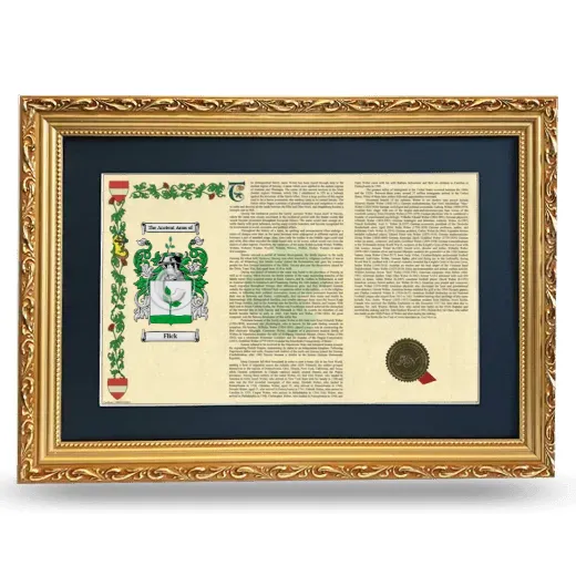 Flick Deluxe Armorial Landscape Framed - Gold