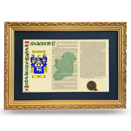 Flink Deluxe Armorial Landscape Framed - Gold