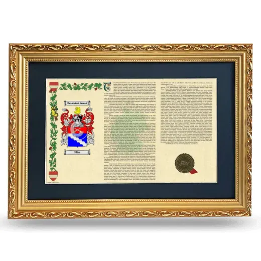 Fliss Deluxe Armorial Landscape Framed - Gold