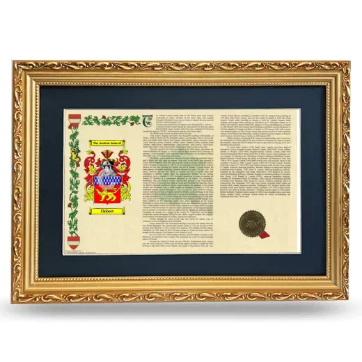 Flobert Deluxe Armorial Landscape Framed - Gold