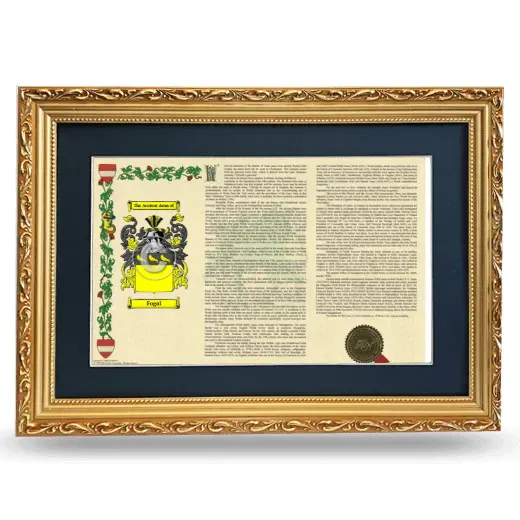 Fogal Deluxe Armorial Landscape Framed - Gold