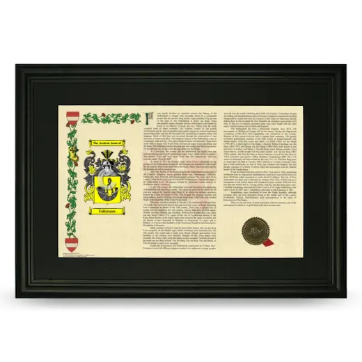 Fohrman Deluxe Armorial Landscape Framed- Black