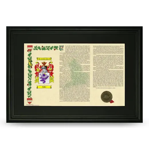Foles Deluxe Armorial Landscape Framed- Black