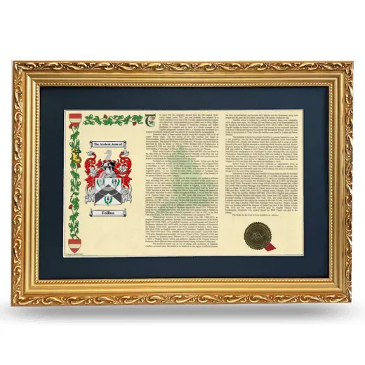 Follins Deluxe Armorial Landscape Framed - Gold