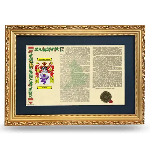 Folliot Deluxe Armorial Landscape Framed - Gold