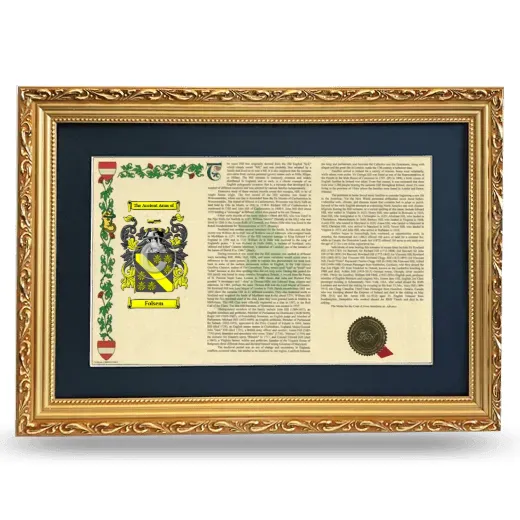 Folsem Deluxe Armorial Landscape Framed - Gold