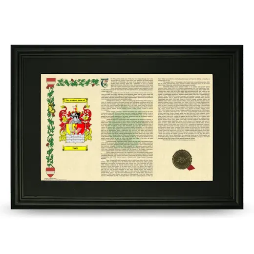 Folz Deluxe Armorial Landscape Framed- Black