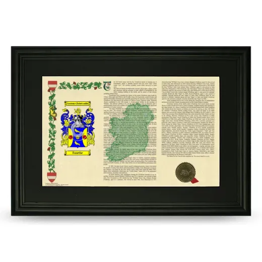 Foorthe Deluxe Armorial Landscape Framed- Black