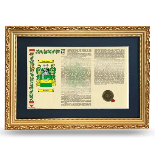 Foraies Deluxe Armorial Landscape Framed - Gold