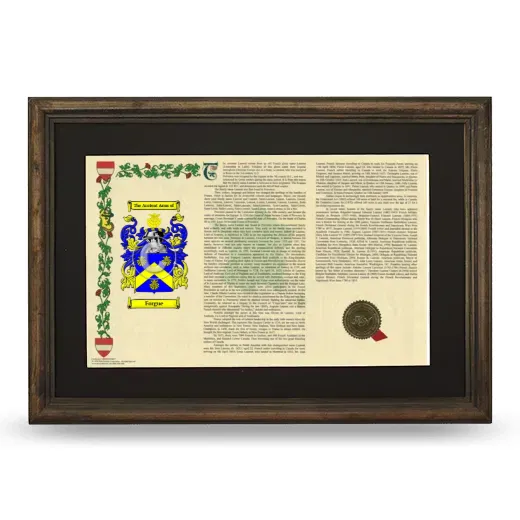 Forgue Deluxe Armorial Landscape Framed - Brown