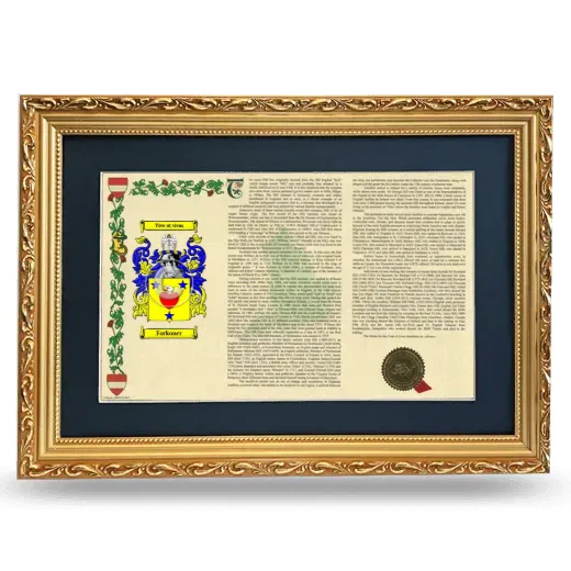 Forkoner Deluxe Armorial Landscape Framed - Gold