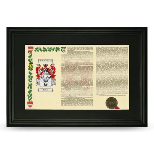 Fornes Deluxe Armorial Landscape Framed- Black