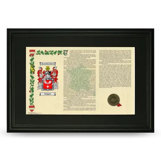 Forques Deluxe Armorial Landscape Framed- Black
