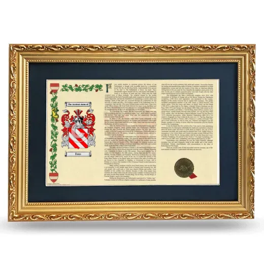 Foss Deluxe Armorial Landscape Framed - Gold