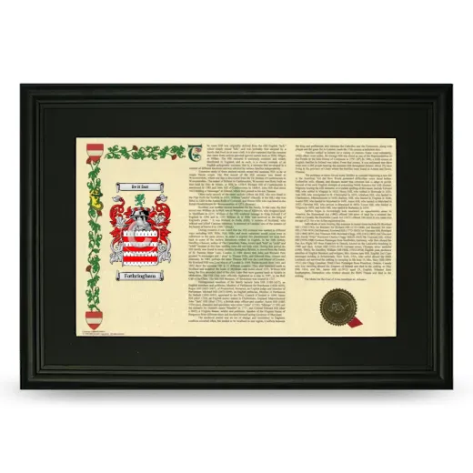 Fothringham Deluxe Armorial Landscape Framed- Black