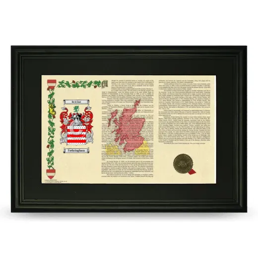 Fothringham Deluxe Armorial Landscape Framed- Black