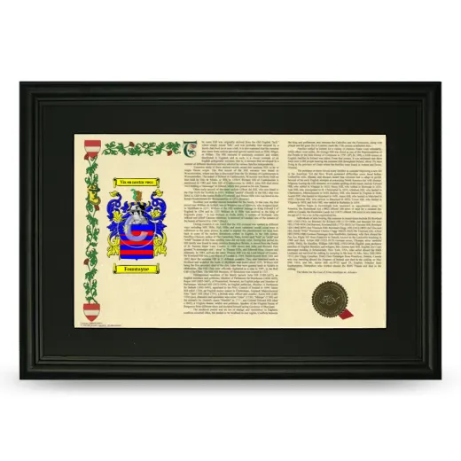 Fountayne Deluxe Armorial Landscape Framed- Black