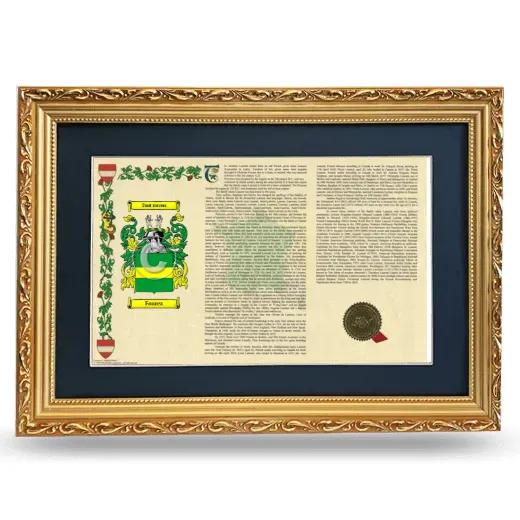 Fourez Deluxe Armorial Landscape Framed - Gold
