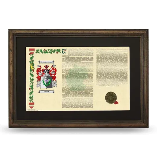 Foutch Deluxe Armorial Landscape Framed - Brown