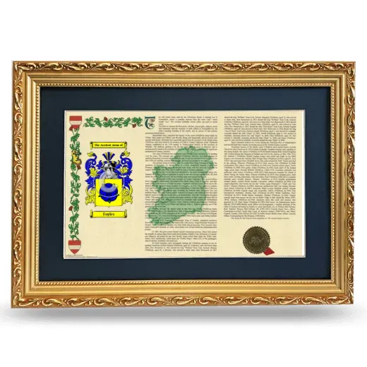 Foyles Deluxe Armorial Landscape Framed - Gold