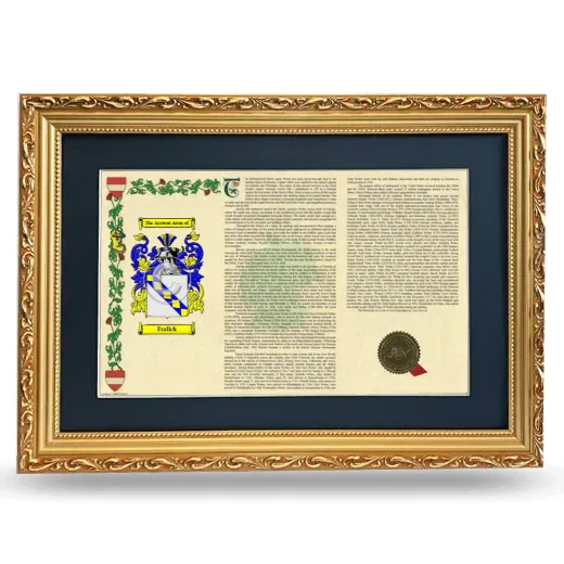 Fralick Deluxe Armorial Landscape Framed - Gold