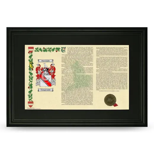 Framptombe Deluxe Armorial Landscape Framed- Black