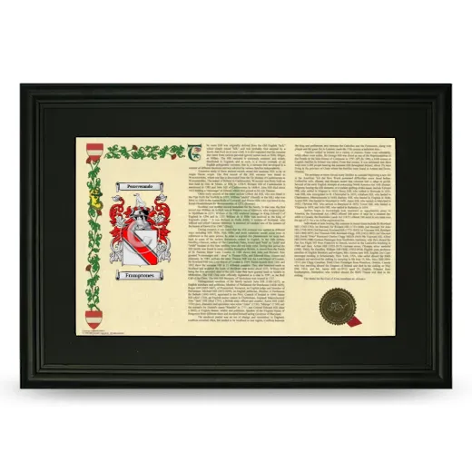 Framptones Deluxe Armorial Landscape Framed- Black