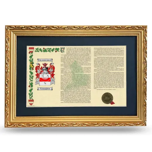 Framyngham Deluxe Armorial Landscape Framed - Gold