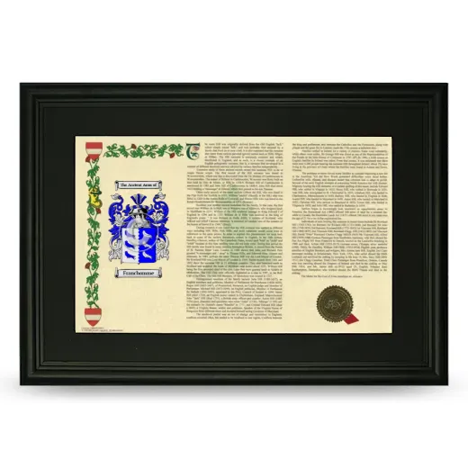 Franchomme Deluxe Armorial Landscape Framed- Black