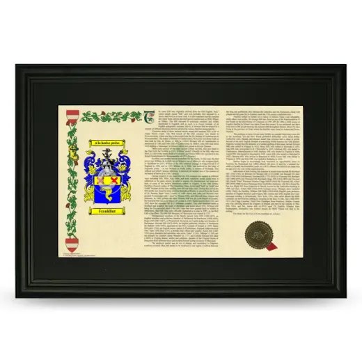 Franklint Deluxe Armorial Landscape Framed- Black