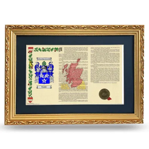 Frazier Deluxe Armorial Landscape Framed - Gold