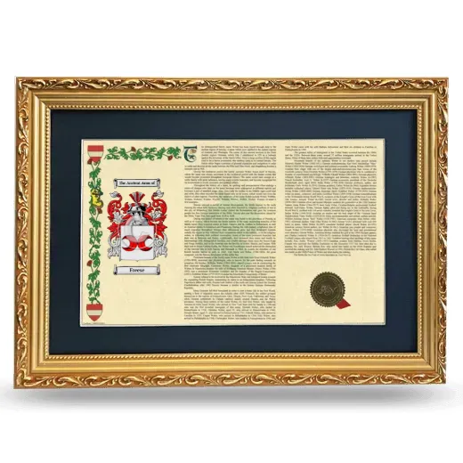 Freese Deluxe Armorial Landscape Framed - Gold