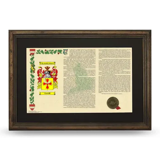 Freevill Deluxe Armorial Landscape Framed - Brown