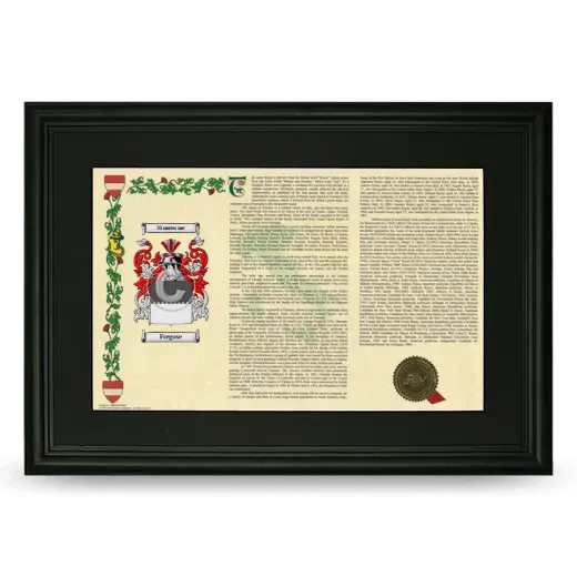 Fregose Deluxe Armorial Landscape Framed- Black