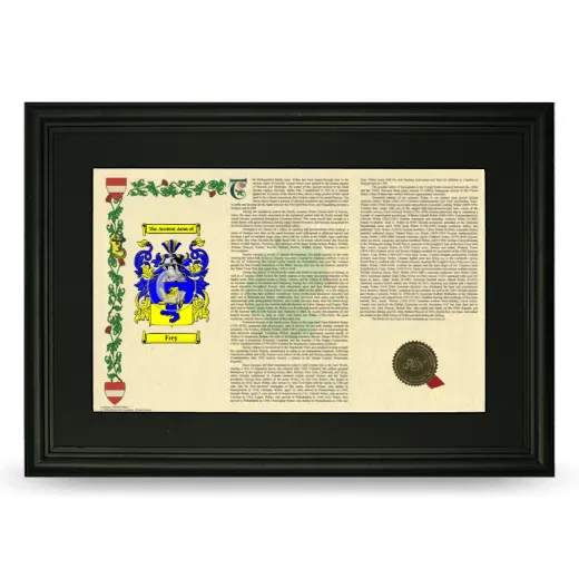 Frey Deluxe Armorial Landscape Framed- Black